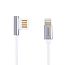Кабель USB - Lightning для зарядки iPhone с угловым USB 1 м 2.1A Remax Emperor серебристый