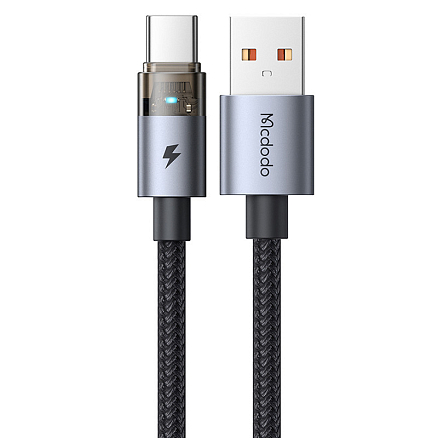 Кабель Type-C - USB для зарядки 1,2 м 6А 100W плетеный McDodo CA-6890 (быстрая зарядка PD) черный