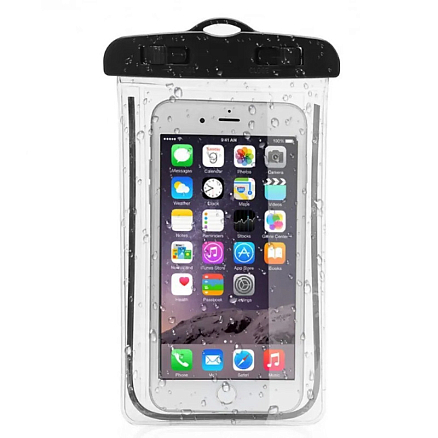Водонепроницаемый чехол для телефона до 7,2 дюйма черный