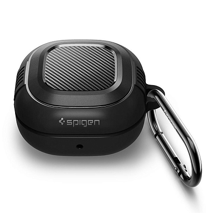 Чехол для Samsung Galaxy Buds Live, Buds Pro гелевый Spigen SGP Rugged Armor черный