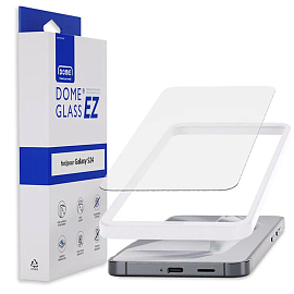 Защитное стекло для Samsung Galaxy S24 на весь экран противоударное WhiteStone Dome Glass EZ прозрачное