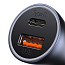 Зарядное устройство автомобильное с USB и Type-C входами 5A 40W Baseus Golden Contactor Pro серое