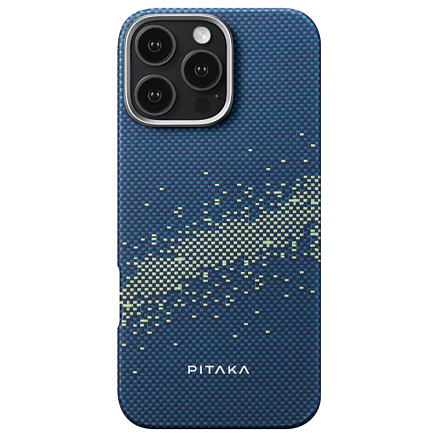 Чехол для iPhone 16 Pro кевларовый тонкий Pitaka MagEZ 4 Milky way galaxy