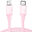 Кабель Type-C - Lightning для зарядки 1 м 3А MFi Ugreen US387 (быстрая зарядка PD) розовый
