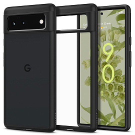 Чехол для Google Pixel 6 гибридный Spigen Ultra Hybrid прозрачно-черный матовый