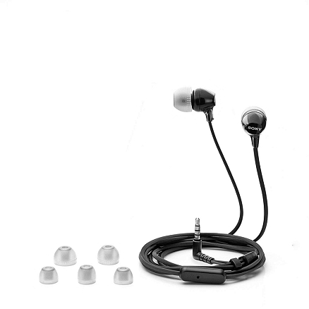 Наушники Sony MDR-EX14AP вакуумные с микрофоном и пультом черные
