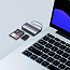 Картридер USB 3.0 - SD, microSD Baseus Lite серый