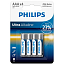 Батарейка LR03 (пальчиковая маленькая AAA) Philips Ultra Alkaline LR03E4B/97 упаковка 4 шт.