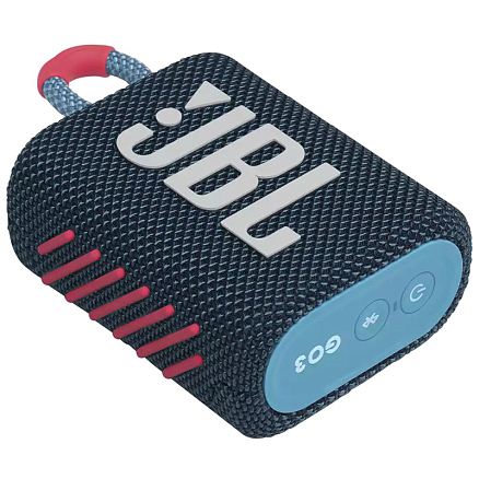 Портативная колонка JBL Go 3 с защитой от воды сине-розовая