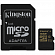 Карта памяти Kingston SDC10G2 MicroSDHC 16GB Class 10 45 Мб/с UHS-I с адаптером SD