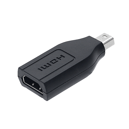 Переходник Mini DisplayPort - HDMI (папа - мама) компактный черный