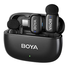 Радиосистема для записи звука с петличным микрофоном Type-C Boya Mini-14 черная