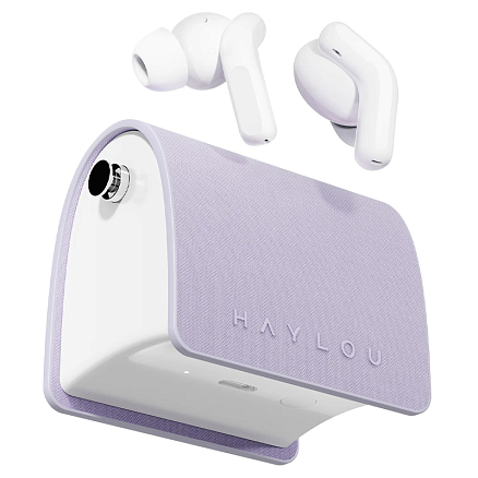 Наушники TWS беспроводные Bluetooth Haylou Lady Bag (цепочка) ANC вакуумные с микрофоном и активным шумоподавлением фиолетовые