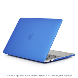 Чехол для Apple MacBook Air 13 (2018-2019) A1932, (2020) А2179, M1 (2020) A2337 пластиковый матовый DDC Matte Shell голубой