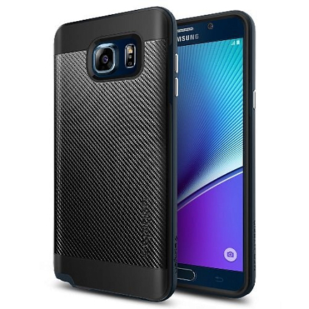 Чехол для Samsung Galaxy Note 5 гибридный для экстремальной защиты Spigen SGP Neo Hybrid Carbon черно-графитовый