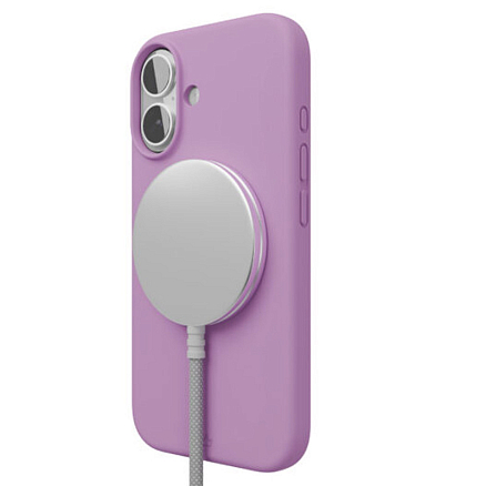 Чехол для iPhone 16 силиконовый VLP Aster MagSafe сиреневый