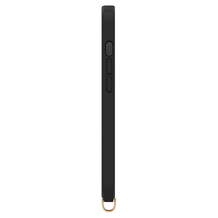 Чехол для iPhone 13 кожаный с ремешком Spigen Cyrill Classic Charm черный