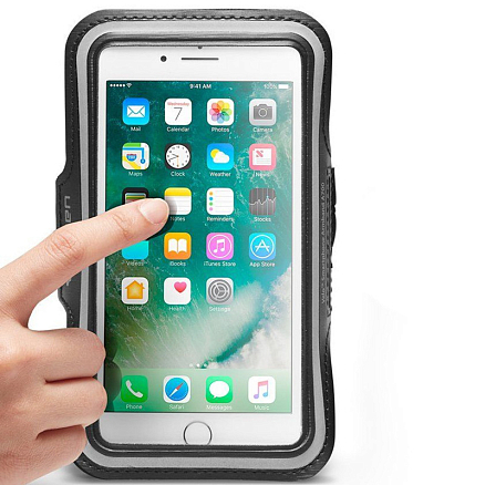 Чехол универсальный для телефона до 6,9 дюйма спортивный наручный Spigen SGP Sport Armband черный