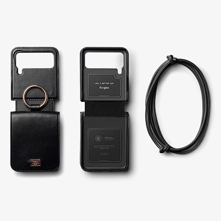 Чехол для Samsung Galaxy Z Flip 4 с карманом Ringke Signature черный