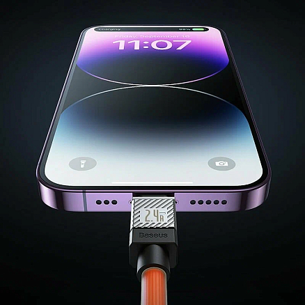 Кабель USB - Lightning для зарядки iPhone 2 м 2.4A Baseus CoolPlay CAKW000507 оранжевый