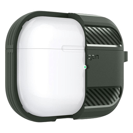 Чехол для наушников AirPods Pro, Pro 2 гелевый Spigen Rugged Armor хаки