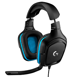 Наушники Logitech G432 7.1 полноразмерные с микрофоном игровые черные