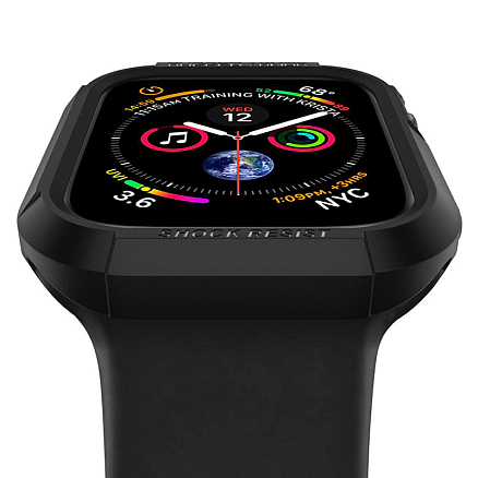 Чехол для Apple Watch 40 мм гелевый Spigen SGP Rugged Armor черный