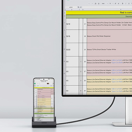 Док-станция с Type-C разъемом и хабом на 7 портов Baseus Mate Intelligent черная