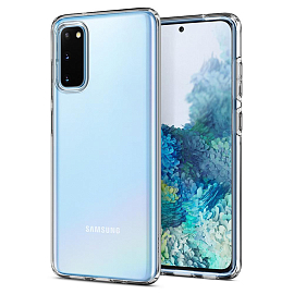 Чехол для Samsung Galaxy S20 гелевый ультратонкий Spigen SGP Liquid Crystal прозрачный