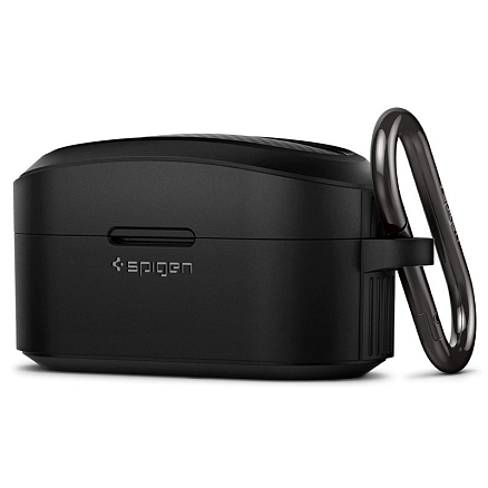 Чехол для наушников Sony WF-1000XM4 гелевый Spigen Rugged Armor черный