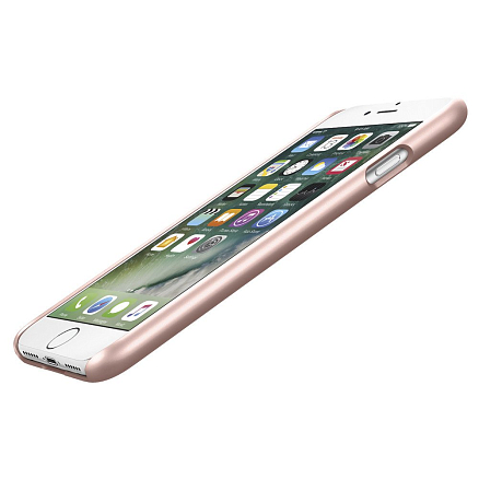 Чехол для iPhone 7, 8 пластиковый тонкий Spigen SGP Thin Fit QNMP розовое золото