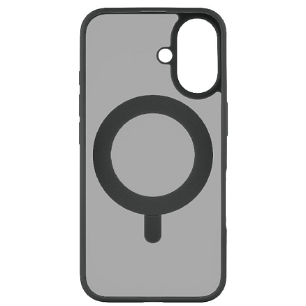 Чехол для iPhone 16 гибридный с подставкой uBear Clip 360 Mag Magsafe прозрачно-черный