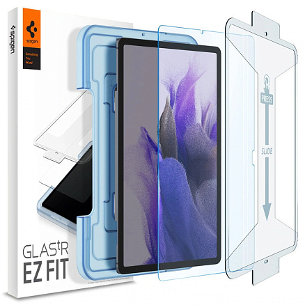 Защитное стекло для Samsung Galaxy Tab S7 FE 5G 12.4 T730, T736B на экран противоударное Spigen EZ FIT прозрачное