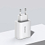 Зарядное устройство сетевое с двумя USB и Type-C входом 3А 30W Baseus Compact (быстрая зарядка PD, QC 3.0) белое