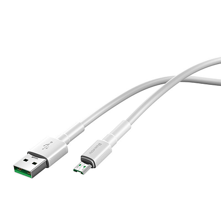 Кабель USB - MicroUSB для зарядки 1 м 4А 20W Baseus Mini White (быстрая зарядка QC) белый
