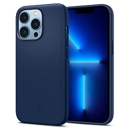 Чехол для iPhone 13 Pro силиконовый Spigen Silicone Fit синий