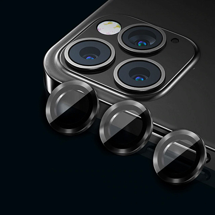 Защитное стекло на камеру для iPhone 11 Pro Usams US-BH571 серое 3 шт.