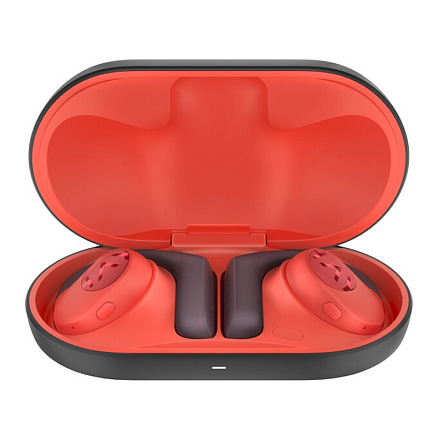 Наушники TWS беспроводные Bluetooth Haylou PurFree Buds OW01 вкладыши с микрофоном для спорта оранжевые