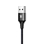 Кабель USB - MicroUSB, Type-C 1,2 м 3A плетеный Baseus Rapid черный