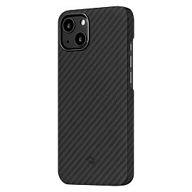 Чехол для iPhone 13 кевларовый тонкий Pitaka MagEZ черно-серый
