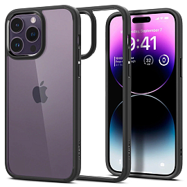 Чехол для iPhone 14 Pro Max гибридный Spigen Ultra Hybrid прозрачно-черный