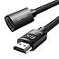 Переходник (преобразователь) HDMI - HDMI (папа - мама) длина 1 м плетеный Ugreen CM151 черный