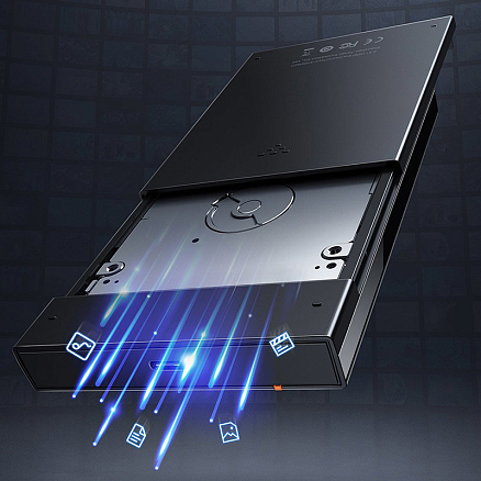 Корпус для внешнего жесткого диска 2.5 дюйма Type-C USB 3.2 Gen 2 с кабелем Baseus Full Speed черный