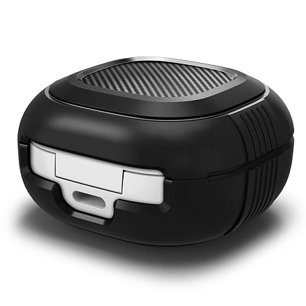 Чехол для Samsung Galaxy Buds Live, Buds Pro гелевый Spigen SGP Rugged Armor черный