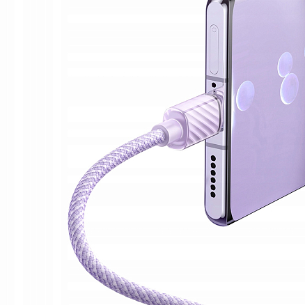 Кабель Type-C - Type-C для зарядки 1,2 м 5А 100W плетеный McDodo CA-3672 (быстрая зарядка PD) фиолетовый