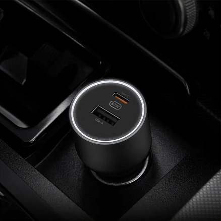 Зарядное устройство автомобильное с USB и Type-C входами 67W 2.5A Xiaomi BHR6814GL черное