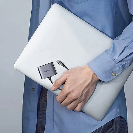 Картридер Type-C универсальный Ugreen CM387 серый