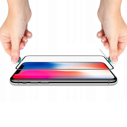 Защитное стекло для iPhone 12 Pro Max на весь экран противоударное Spigen Glass FC черное