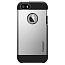 Чехол для iPhone 5, 5S, SE гибридный для экстремальной защиты Spigen SGP Tough Armor серебристый