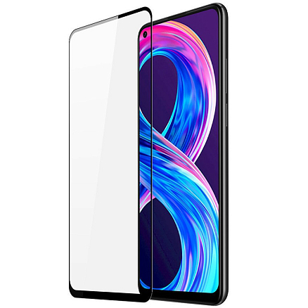 Защитное стекло для Realme 8, 8 Pro на весь экран противоударное Dux Ducis 9D черное